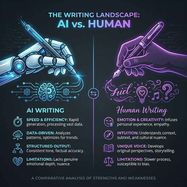 AI content vs human writing comparison