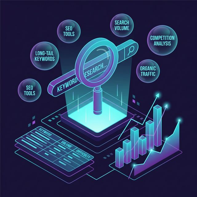 Keyword research process diagram